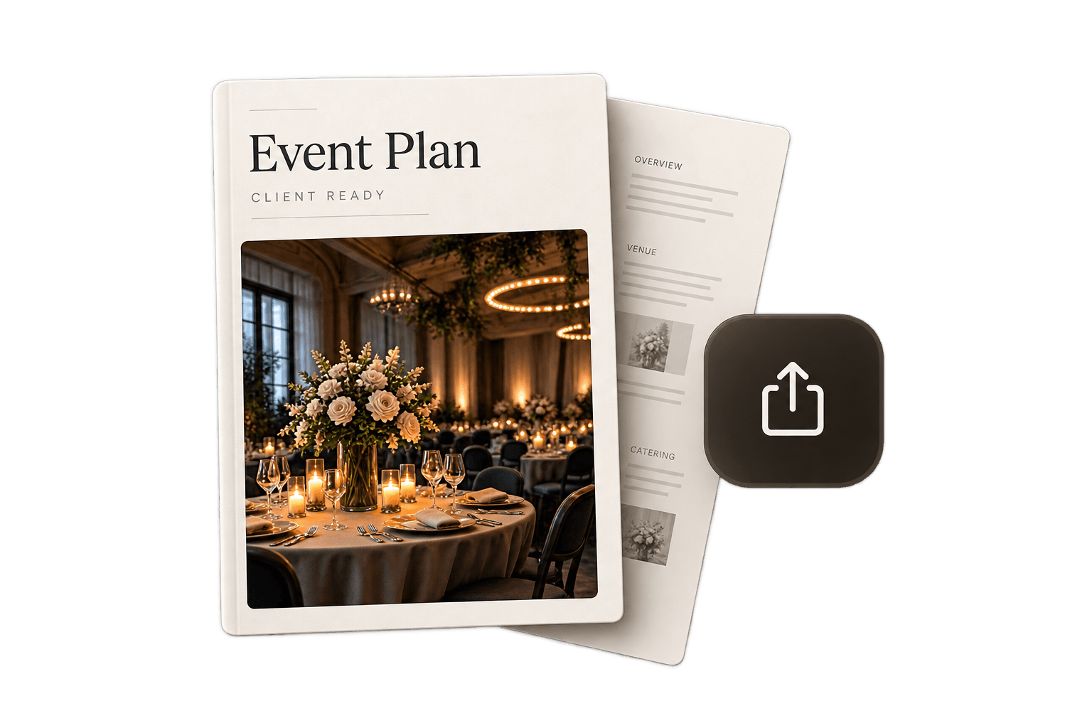 Produce — Adjust, lock what's final, and export a client-ready PDF in one click.